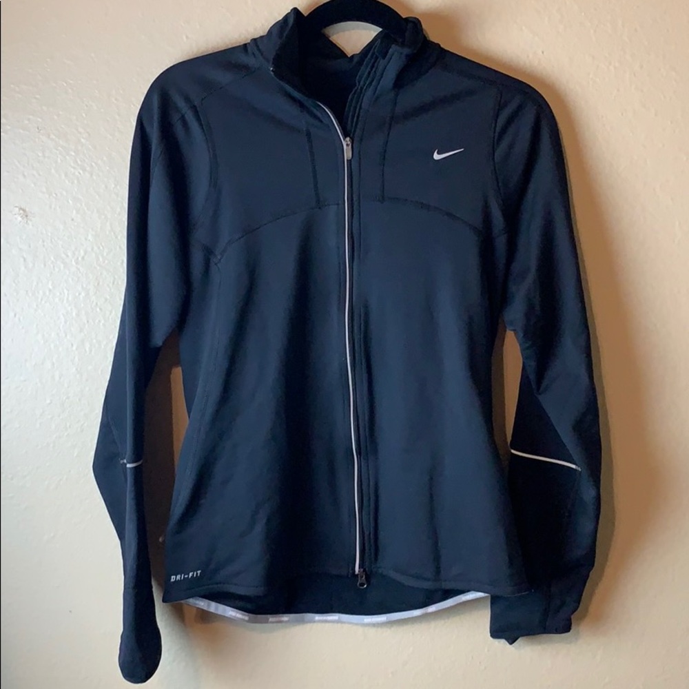 Women’s Nike Dry Fit zip up black jacket sz S